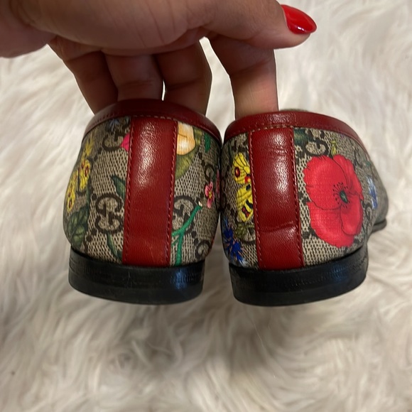 Flowered gucci horse bit gucci loafers - Picture 3 of 4
